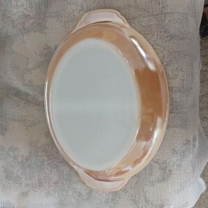 Fire King Vintage Mid-Century Fire King Peach Lustre Casserole dish